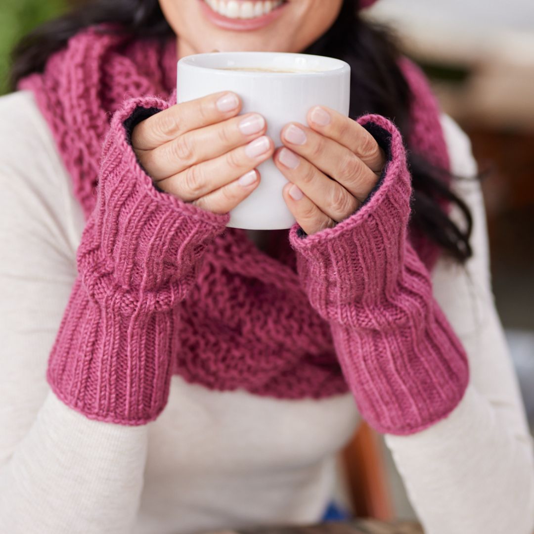 Denali Wool Knit Half Mitten Drift