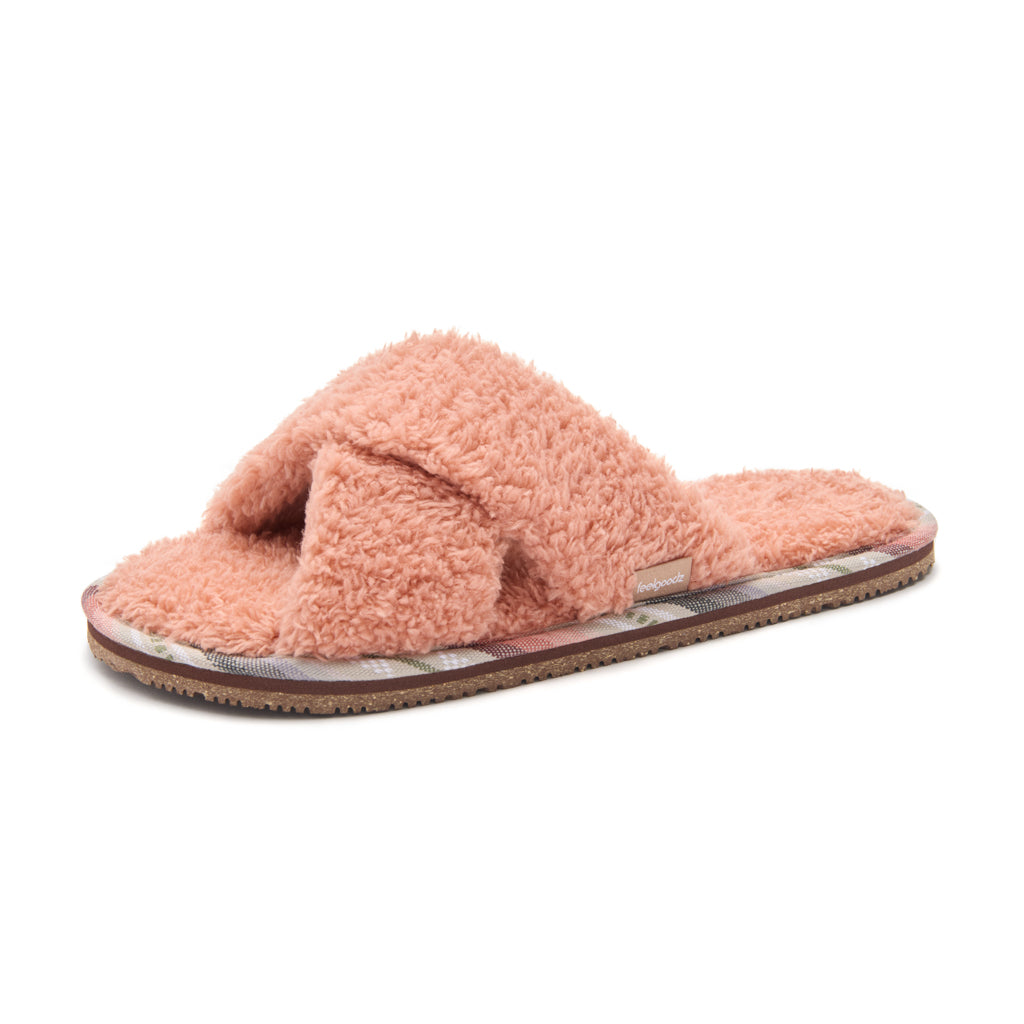 Women’s Sherpa Cross-Strap Slipper Apple