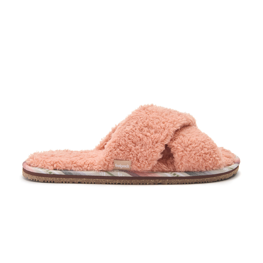 Women’s Sherpa Cross-Strap Slipper Apple