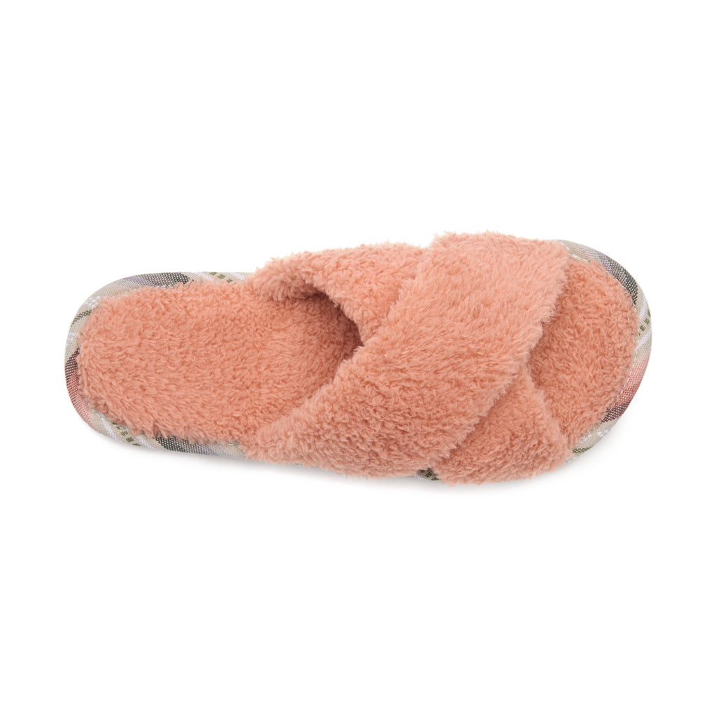 Women’s Sherpa Cross-Strap Slipper Apple