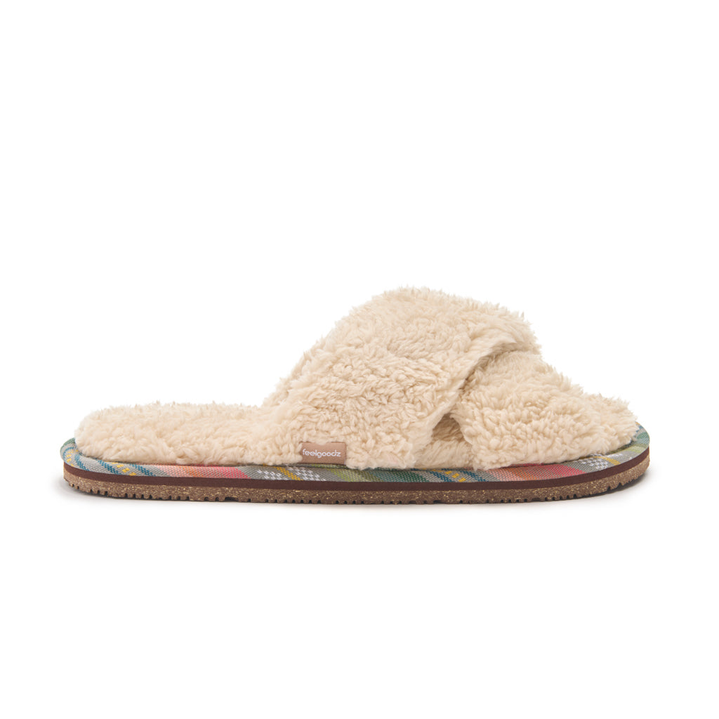 Women’s Sherpa Cross-Strap Slipper Cider