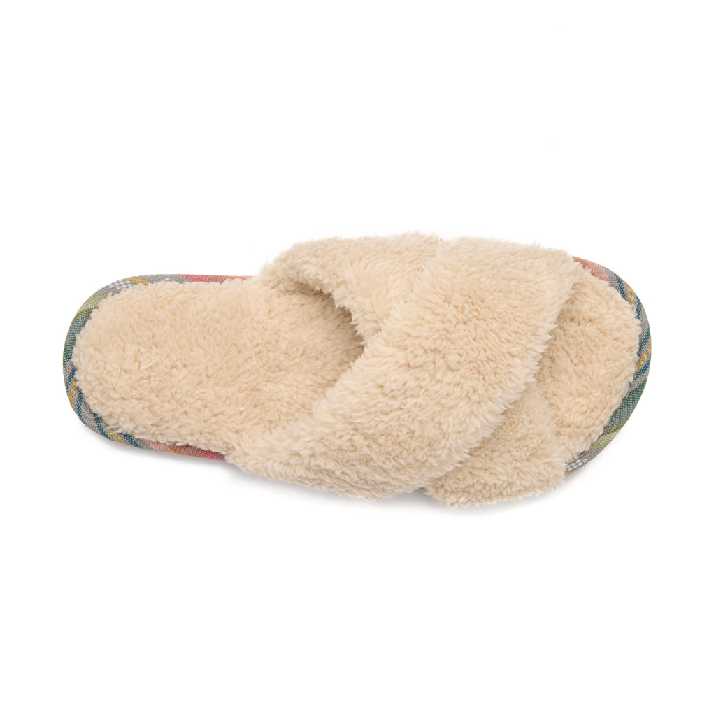 Women’s Sherpa Cross-Strap Slipper Cider