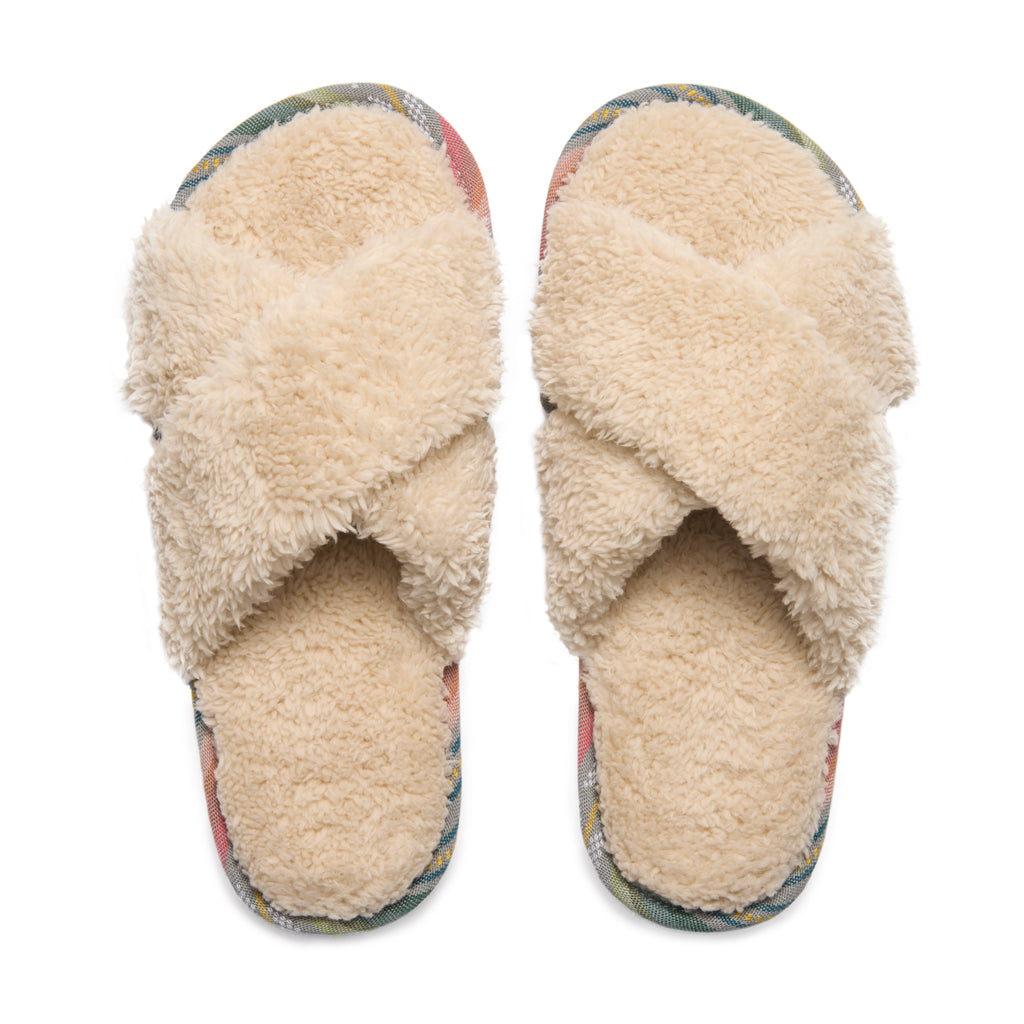 Women’s Sherpa Cross-Strap Slipper Cider