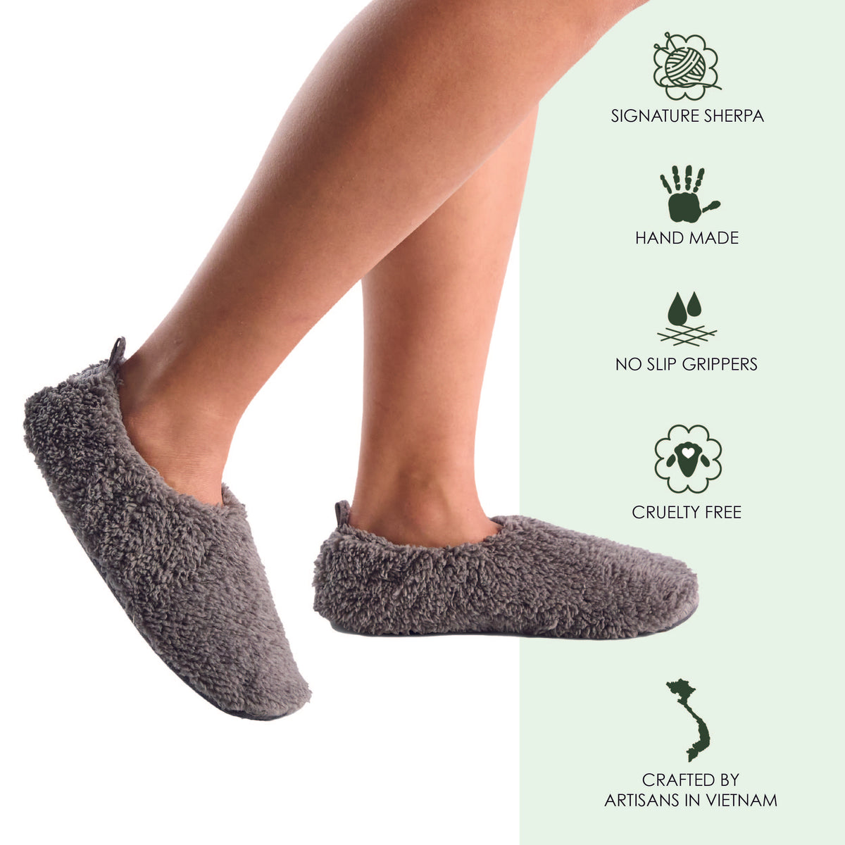 Women’s Equinox Slipper Socks Smoke