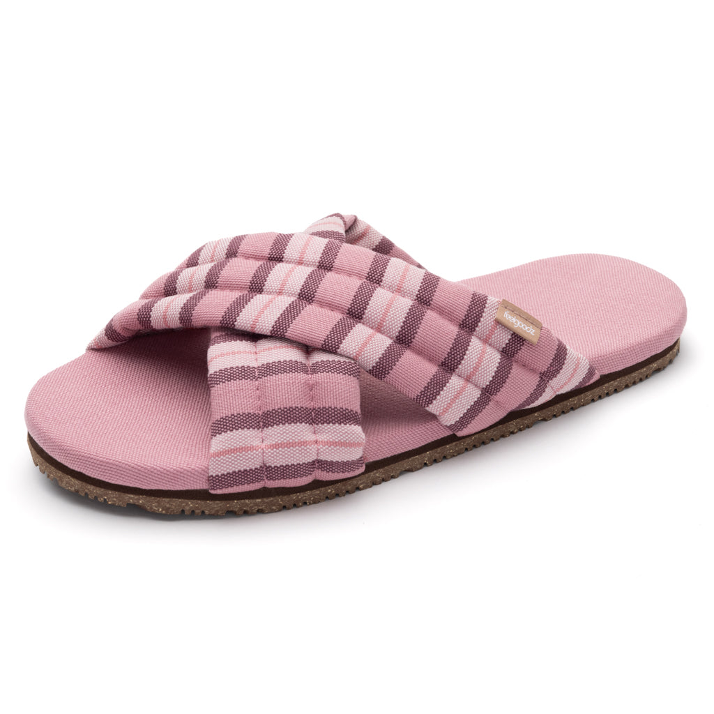 Women’s Quilted Cross-Strap Slipper Carnation