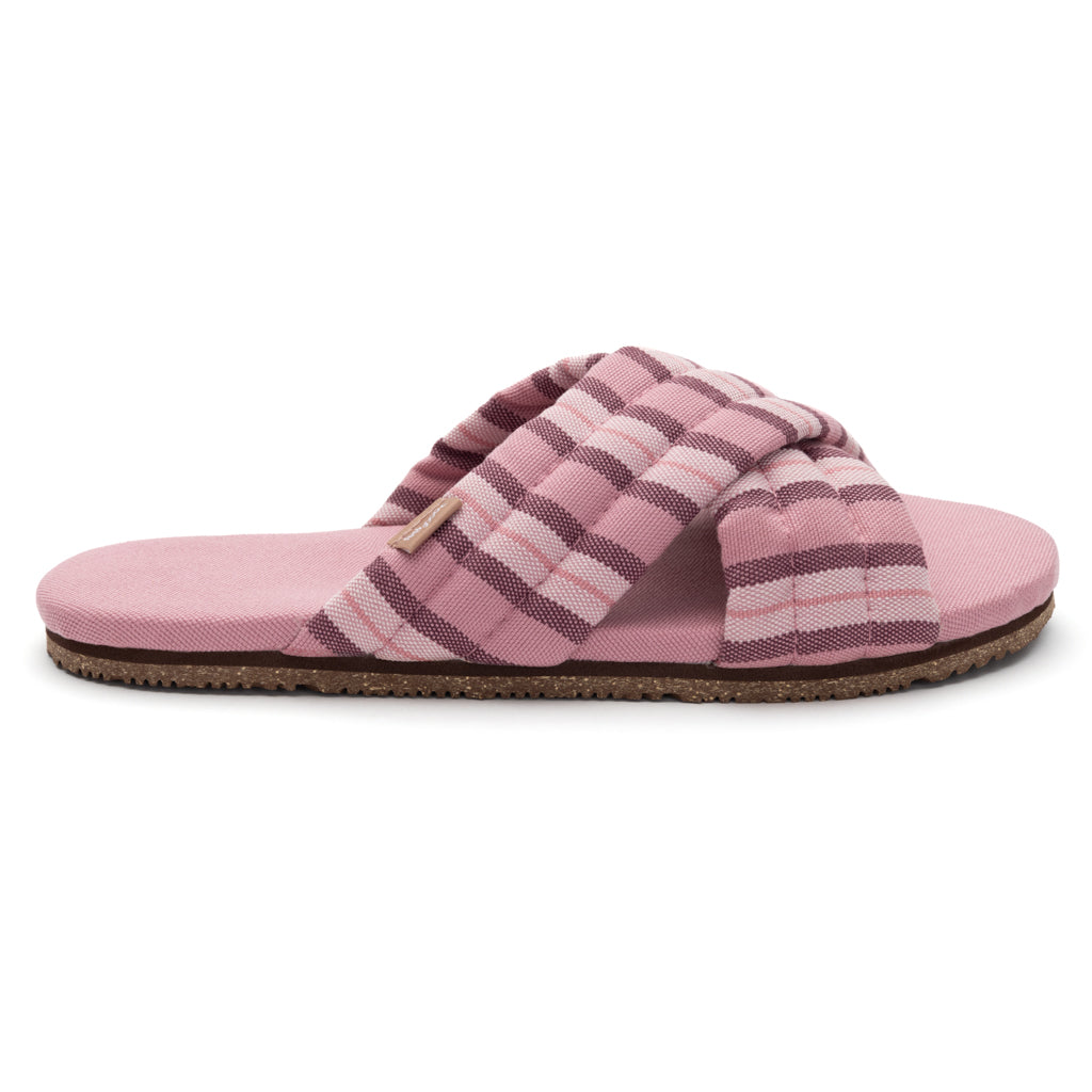 Women’s Quilted Cross-Strap Slipper Carnation