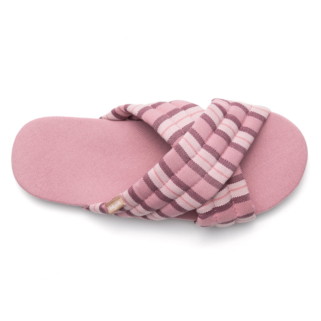 Women’s Quilted Cross-Strap Slipper Carnation